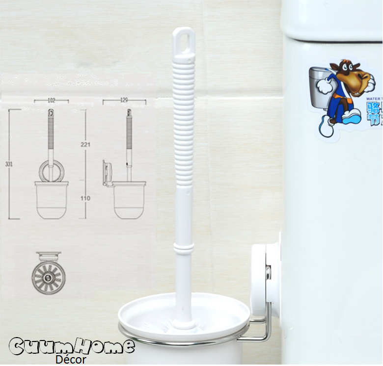 BR-25 แปรงขัดโถส้วม แบบไม่ต้องเจาะผนัง