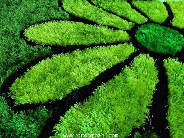 พรมแต่งบ้าน ขนฟูสวย ลายHGS054 สีน้ำเขียว ขนาด 1.20×1.70m.