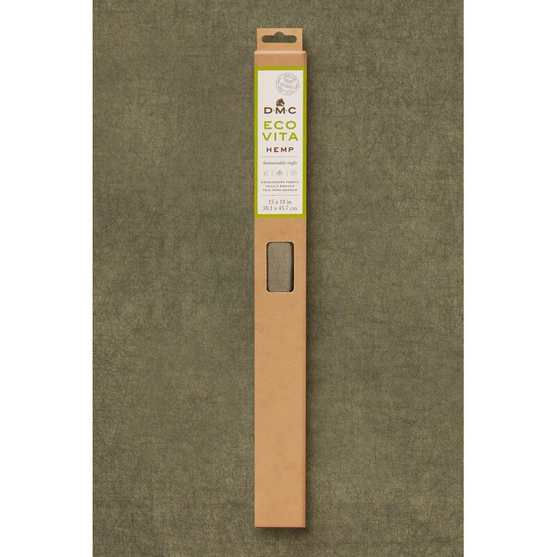 DMC Eco Vita 100% Hemp fabric ผ้าปัก embroidery