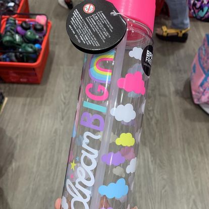 กระติกน้ำ หลอดดูด (Peppy 4) Smiggle water bottle- ชมพูเข้ม