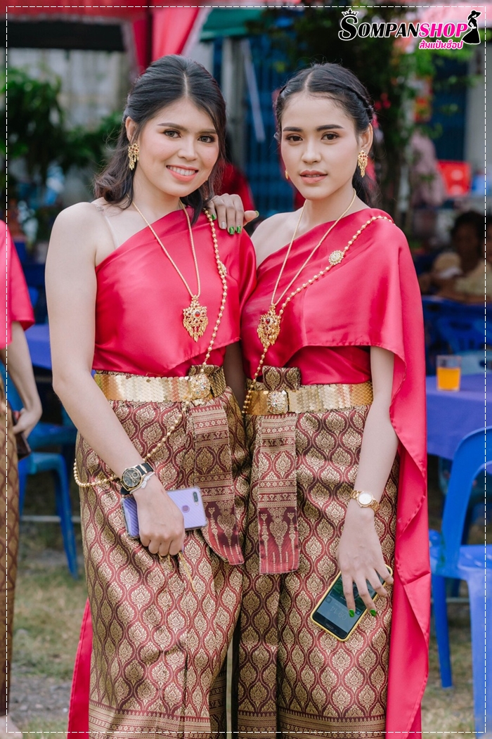 ชุดเพื่อนเจ้าสาว (สไบ+ผ้าถุง)