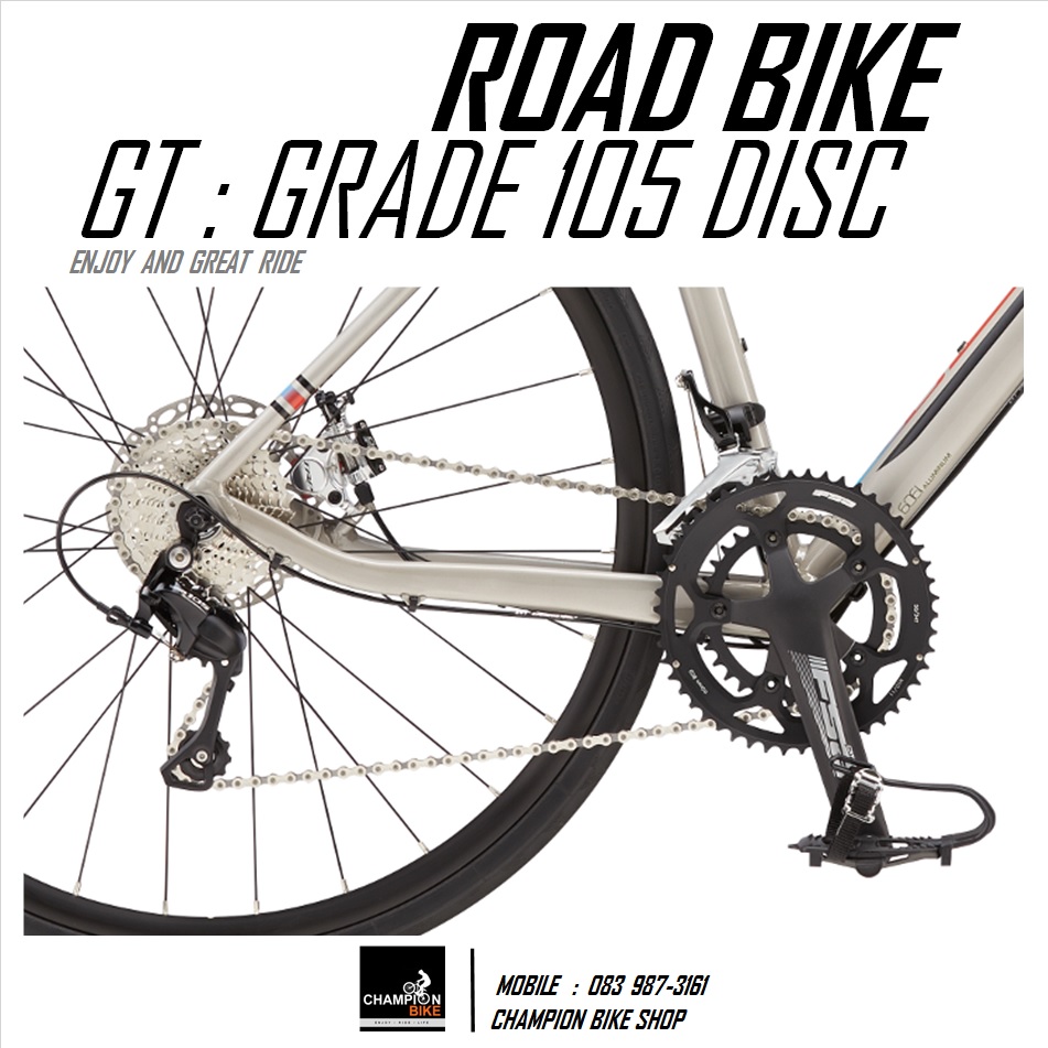 จักรยานเสือหมอบ GT : GRADE ALLOY 105 DISC ROAD BIKE - 2016