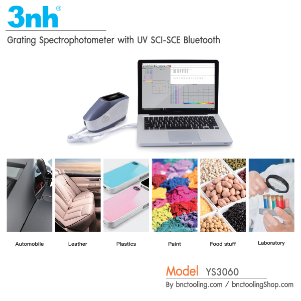 3nh,YS3060, Grating Spectrophotometer with UV SCI/SCE Bluetooth, YS3060 UV Grating Spectrophotometer