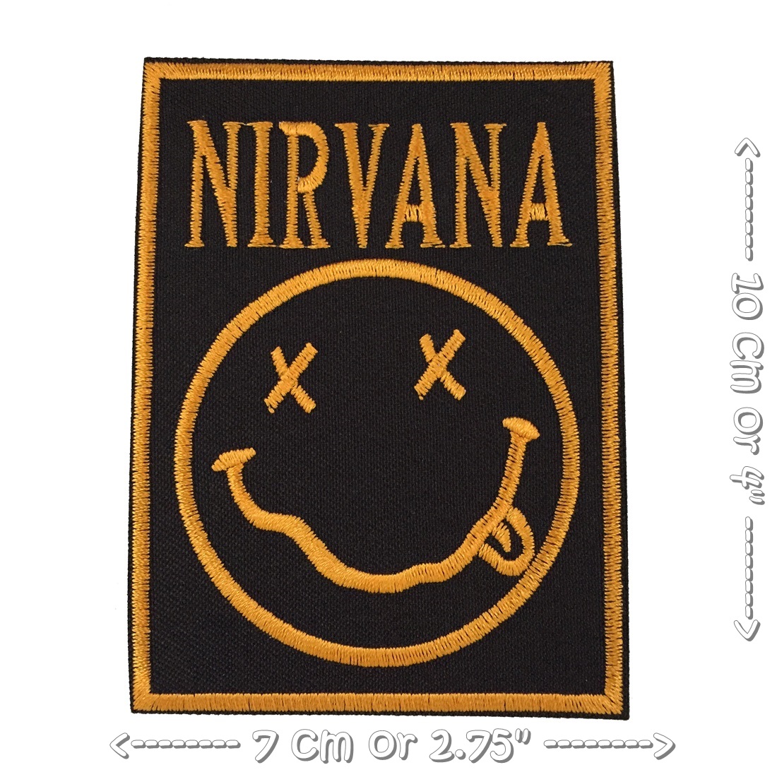 Nirvana วงดนตรี ร็อค เฮฟวี่เมทัล พังค์ ตัวรีดแบบปัก อาร์มปัก ตัวรีดติดเสื้อ ตัวรีด ติดกระเป๋า ติดหมวก ติดแจ๊คเก็ต Rock Iron on Embroidered Patch
