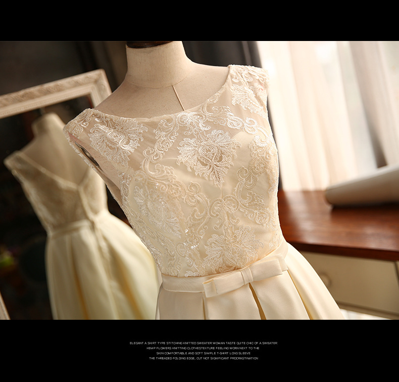 ชุดเดรสออกงานสีครีม ส่งฟรี ems