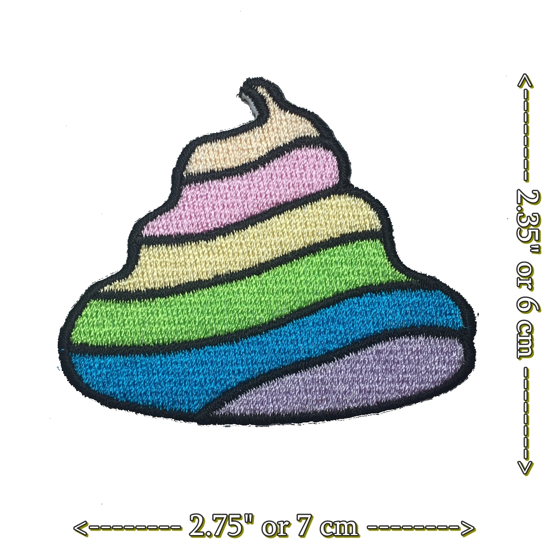 อุนจิสีพาสเทล ตัวรีดติดเสื้อ อาร์มรีด อาร์มปัก ตกแต่งเสื้อผ้า หมวก กระเป๋า แจ๊คเก็ตยีนส์ Cute Embroidered Iron on Patch