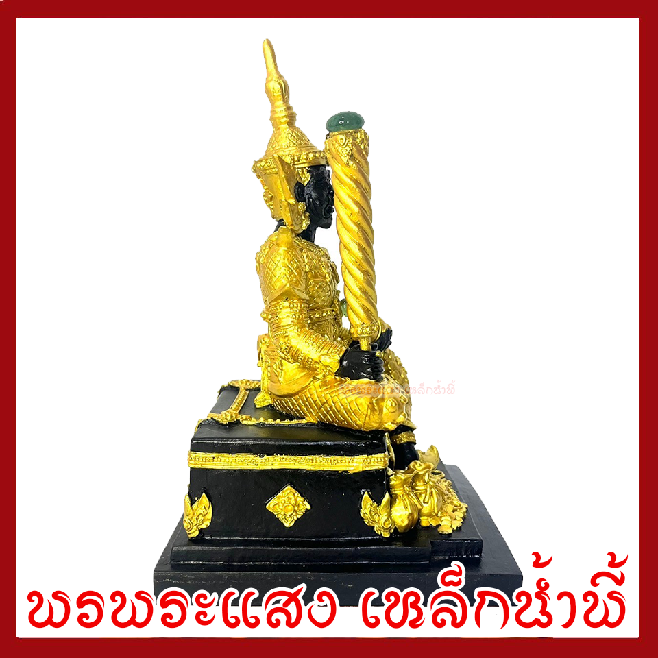 ท้าวเวสสุวรรณ หน้าเทพ บันดาลทรัพย์ สีมันปูชุดทอง หน้าตัก 5 นิ้ว สูง 10 นิ้ว เนื้อมวลสารแร่เหล็กน้ำพี้ รับประกันการชำรุดจากการขนส่ง