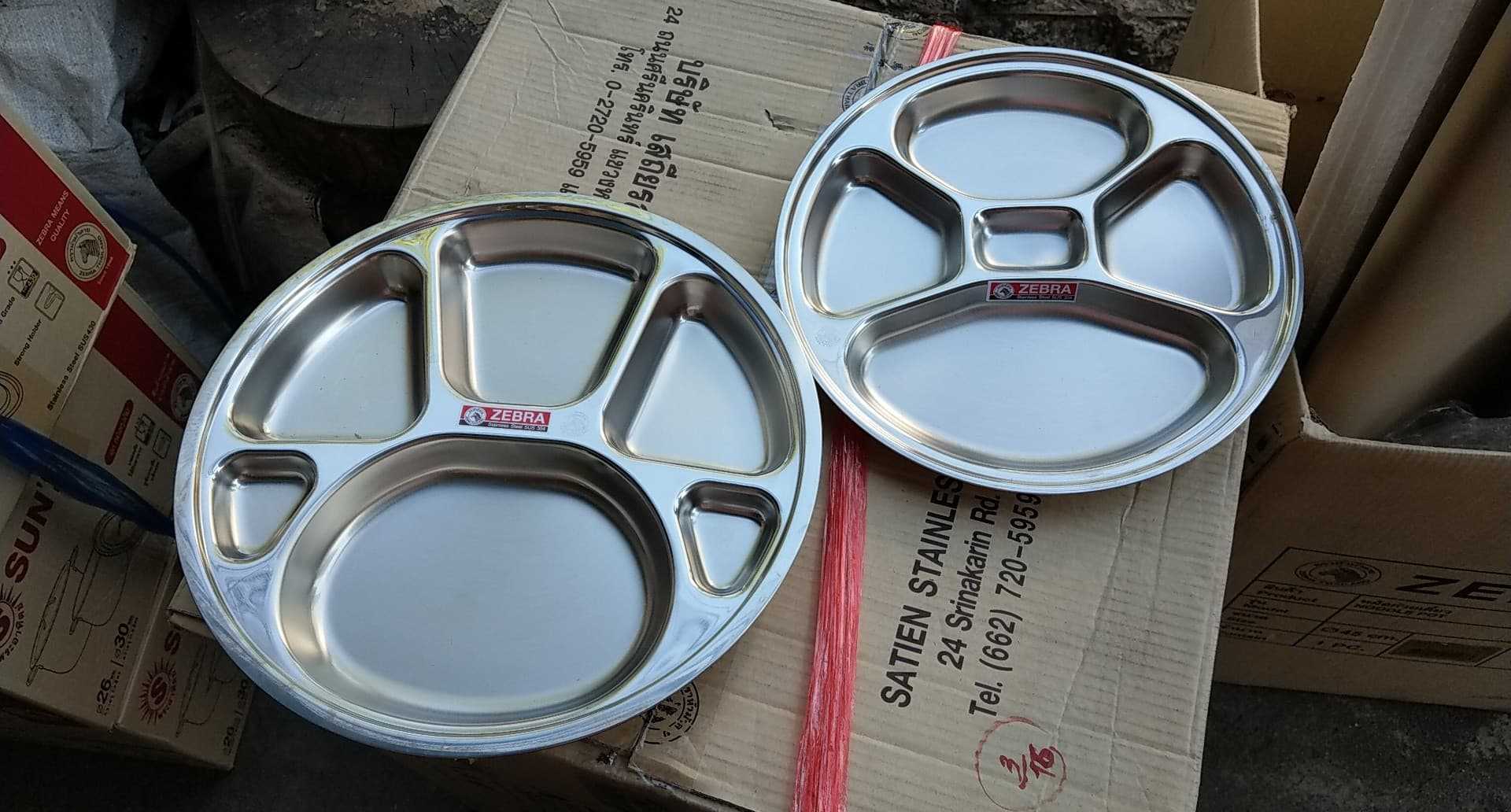 Zebra ถาดหลุมกลม ตราหัวม้าลาย (ราคาต่อชิ้น)