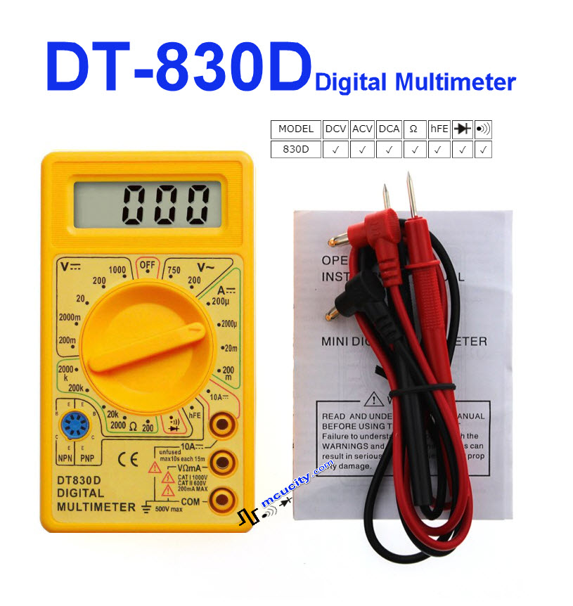DT-830D DT830D ดิจิตอล มัลติมิเตอร์