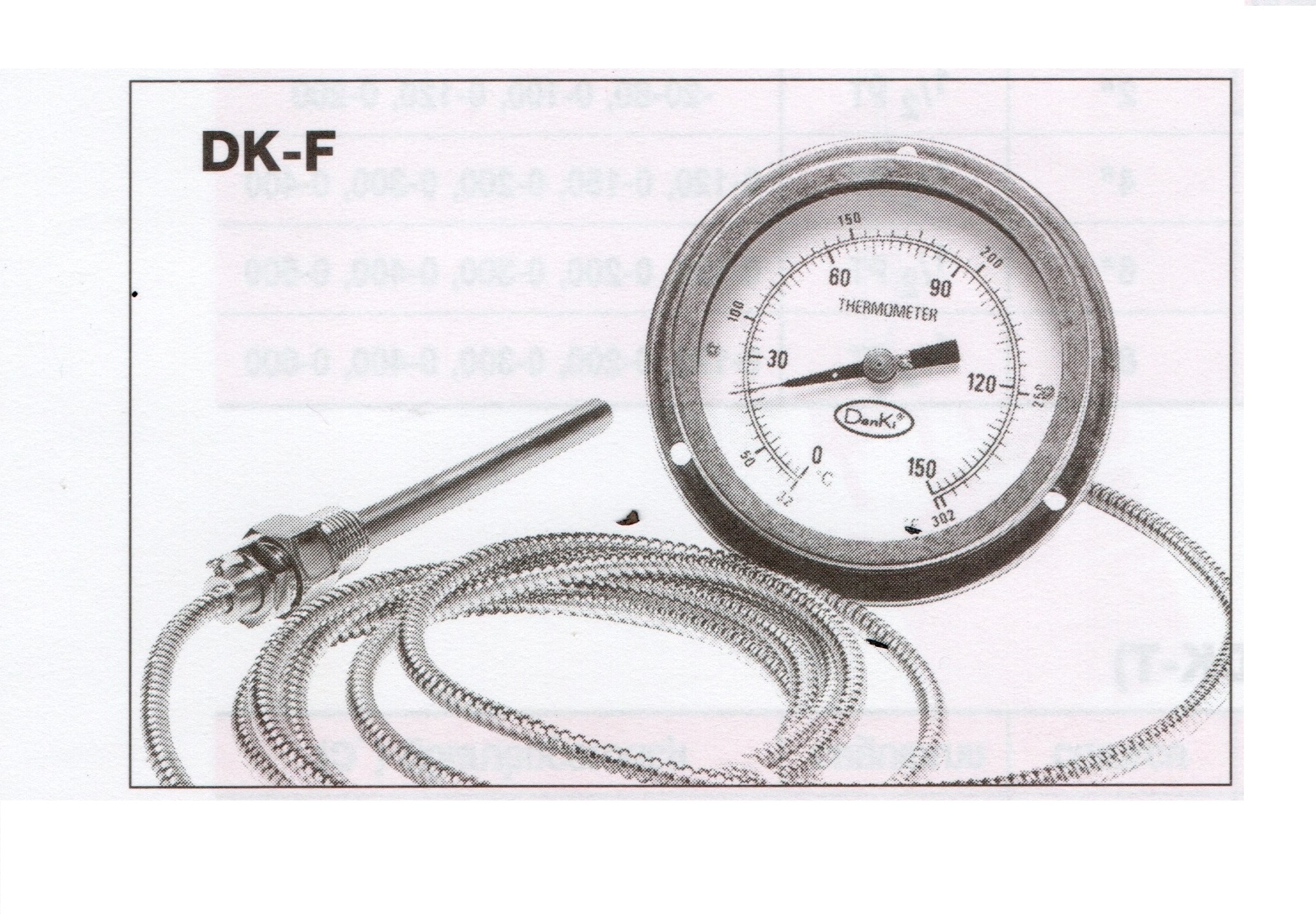 เกจวัดอุณหภูมิแบบท่อคะปิลลารี , ThermometerGauge, Denki DKF