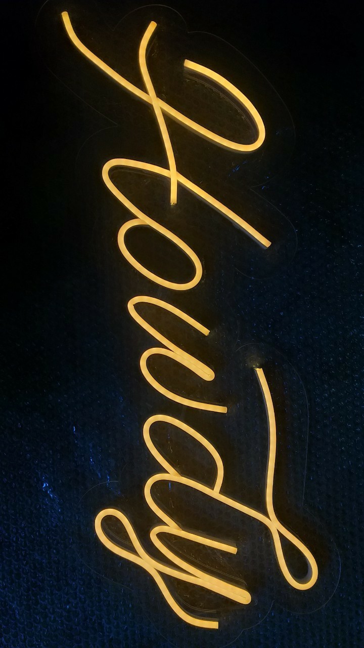 ป้ายไฟนีออน LED อะคริลิคใสรองหลัง