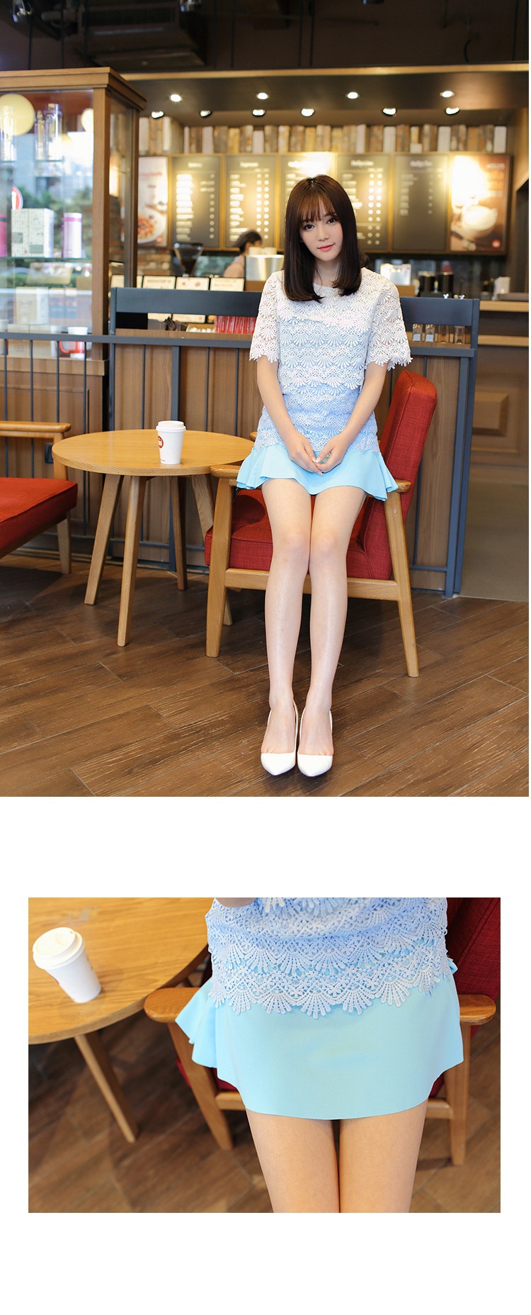 เสื้อผ้าถักโ่ครเชต์ไล่สี มี 2 สีค่ะ ส่งฟรี ems