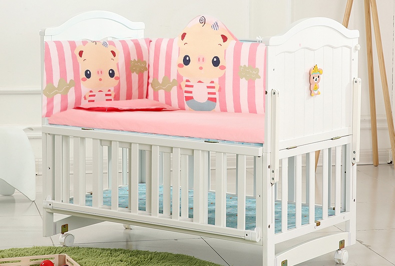 เตียงนอนเด็กไม้สีขาว (WW1) รุ่นอเนกประสงค์ปรับใช้ได้หลายฟังชันก์ B10142