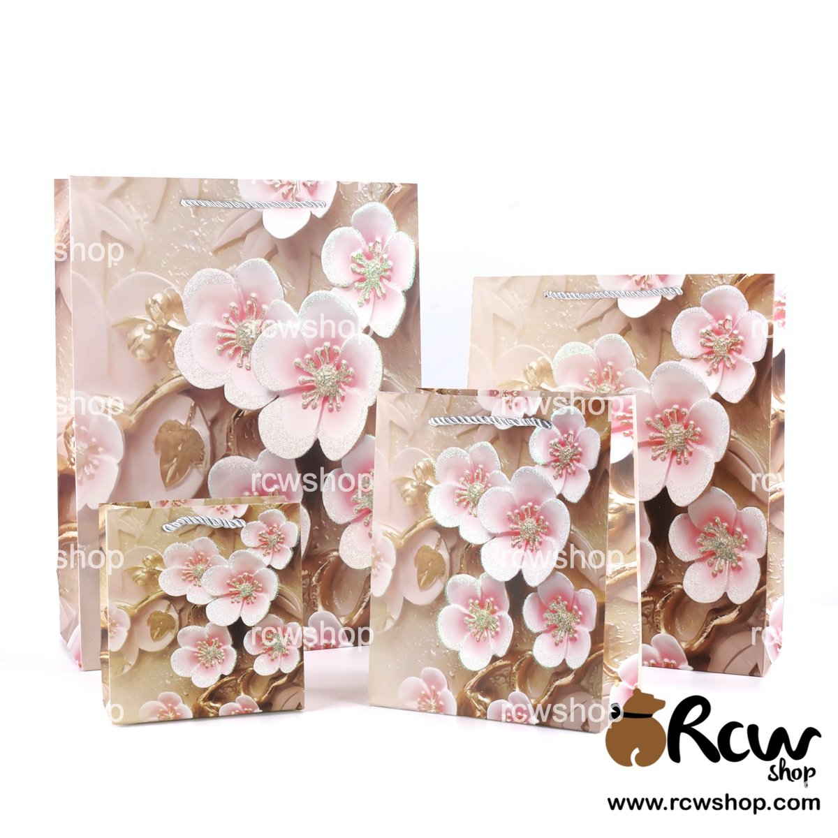 ถุงของขวัญ มีหูเชือก ลาย BR26 (5ใบ)