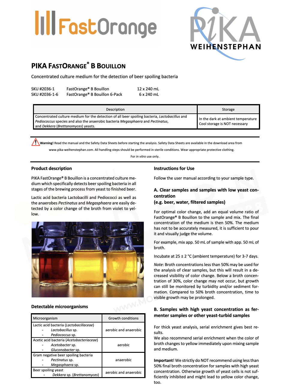 FastOrange® B Bouillon (Broth), 240ml, "Pika"