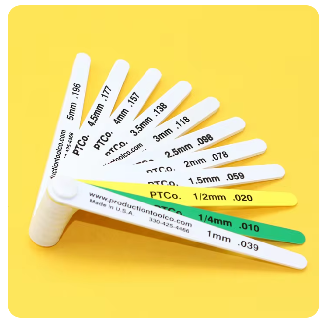 Plastic thickness gauge,Productiontoolco Brand 13129 , USA Production Plastic thickness gauge, Automotive special plastic feeler , USA Production 13129
