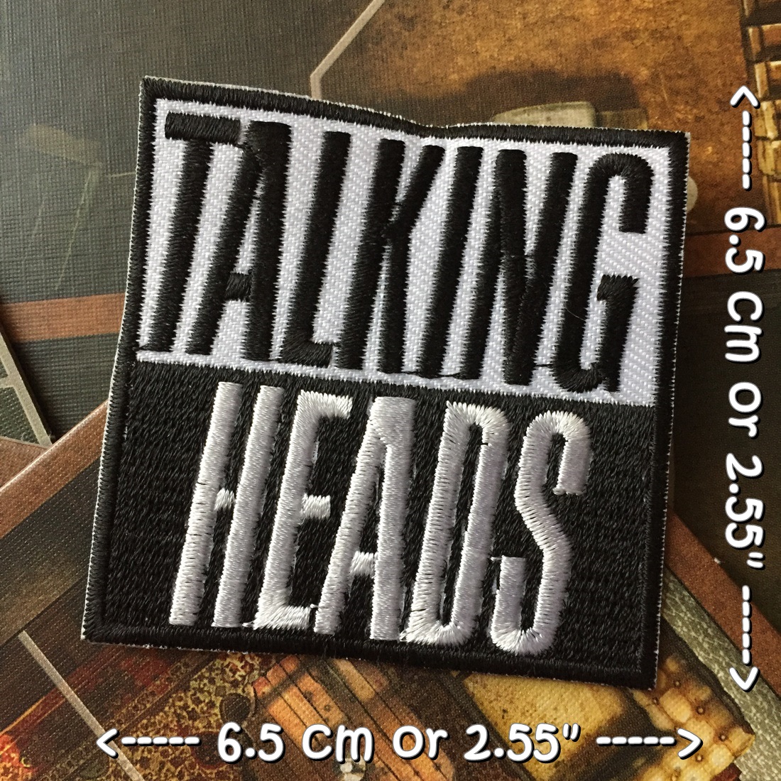 Talking Heads วงดนตรี ร็อค เฮฟวี่เมทัล พังค์ ตัวรีดแบบปัก อาร์มปัก ตัวรีดติดเสื้อ ตัวรีด ติดกระเป๋า ติดหมวก ติดแจ๊คเก็ต Rock Iron on Embroidered Patch