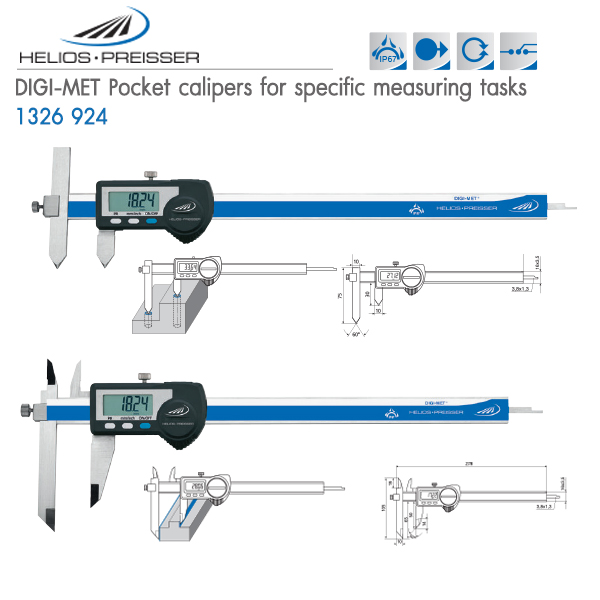 HELIOS-PREISSER,DIGI-MET Pocket calipers for speclfic measuring tasks,1326 924