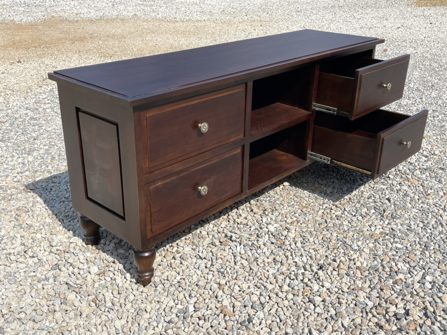 ชั้นวางทีวีวินเทจ (สีสัก)