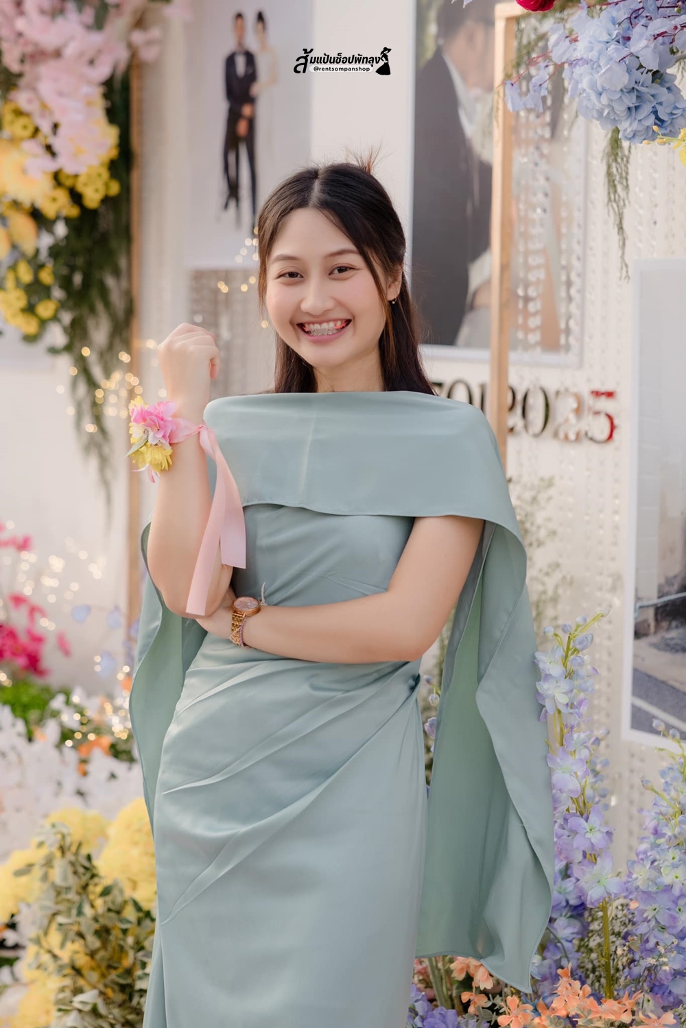 ชุดเพื่อนเจ้าสาว ชุดไปงานแต่งงาน ธีมงานสีเขียวพาสเทล งานแต่งงานธีมสีเขียวพาสเทล