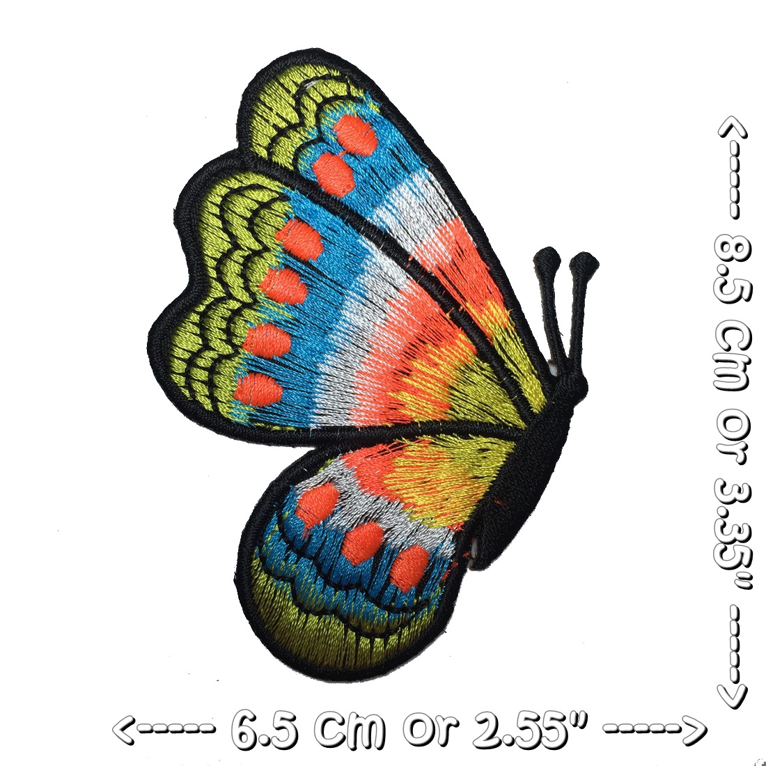 ผีเสื้อ ตัวรีดติดเสื้อ อาร์มรีด อาร์มปัก ตกแต่ง หมวก กระเป๋า แจ๊คเก็ตยีนส์ Cute Creature Embroidered Iron on Patch