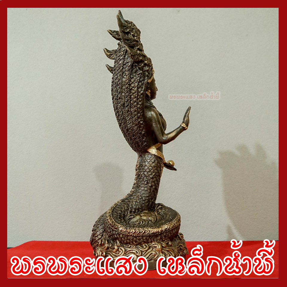 พ่อปู่ศรีสุทโธ แม่ย่าศรีปทุมมา สูง 14 นิ้ว วัตถุมงคล เนื้อมวลสารแร่เหล็กน้ำพี้