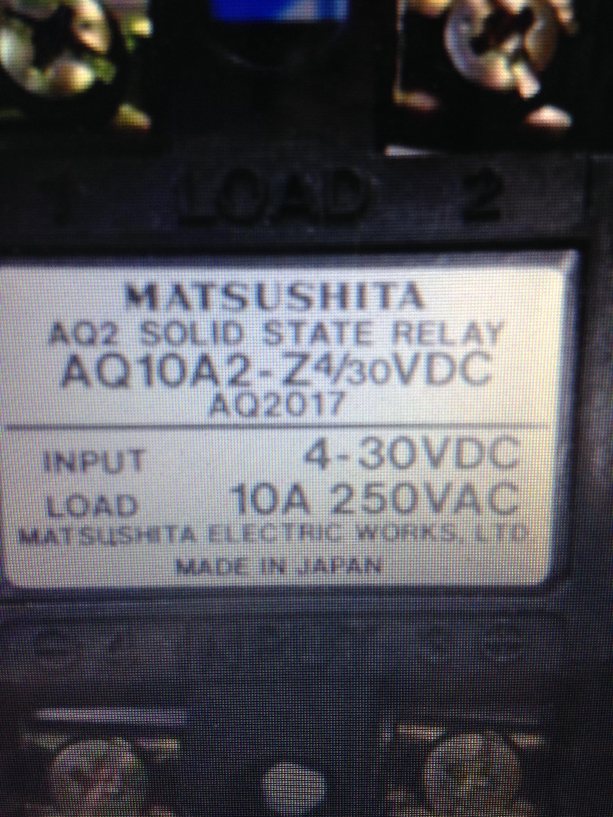 Matsushita Solid State Relay AQ10A2-Z4/30VDC