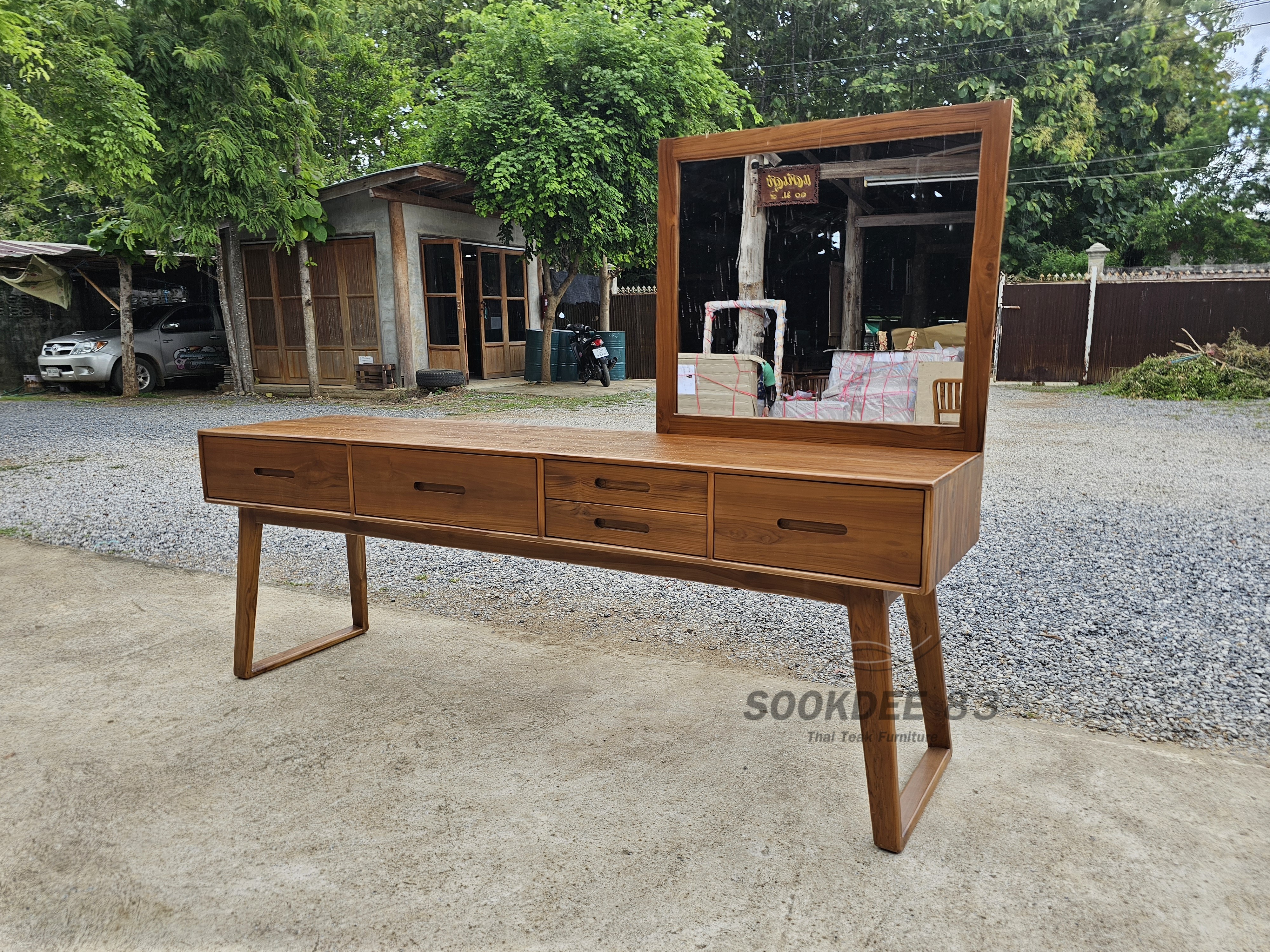 โต๊ะเครื่องแป้งผสมโต๊ะทำงาน