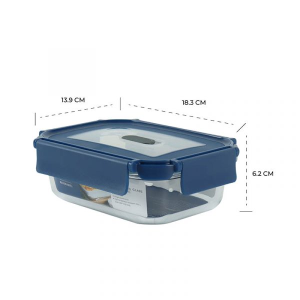Super Lock กล่องแก้ว กล่องใส่อาหาร รุ่น 6212 ความจุ 640 มล. ตรา Micronware