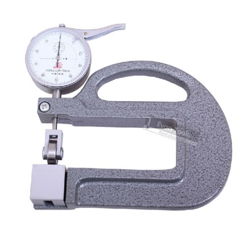 Thickness gauge 0-10*100mm 0.01mm alloy steel plated coating thickness tester dial thickness gauge with roller insert