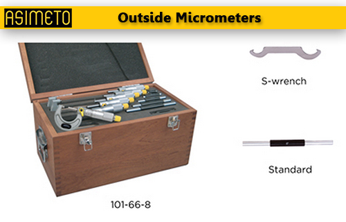 ASIMETO, P12,Outside Micrometers Set,101-63-8