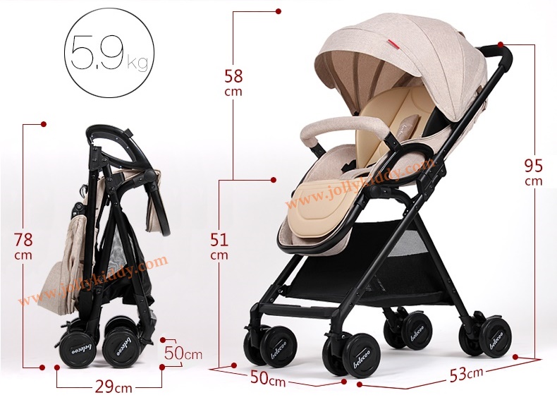 รถเข็นเด็ก Belecoo High Stand Premium gold matelic สีแดง CS10131