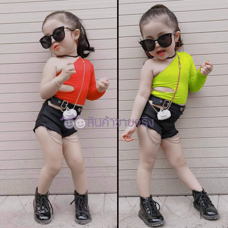 TA13-OK03/🔥พร้อมส่ง🔥ชุดเด็กผู้หญิง ( ขายแยกเสื้อ-กางเกง ) สาย ฝ. มิควรพลาด เสื้อเปรี้ยวแซ่บ ดีเทลเกร๋มากกก
