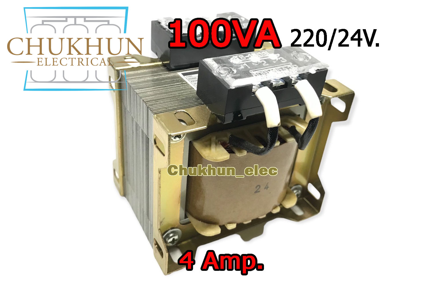 หม้อแปลงไฟฟ้า Input 220V. Output 24V. 4Amp