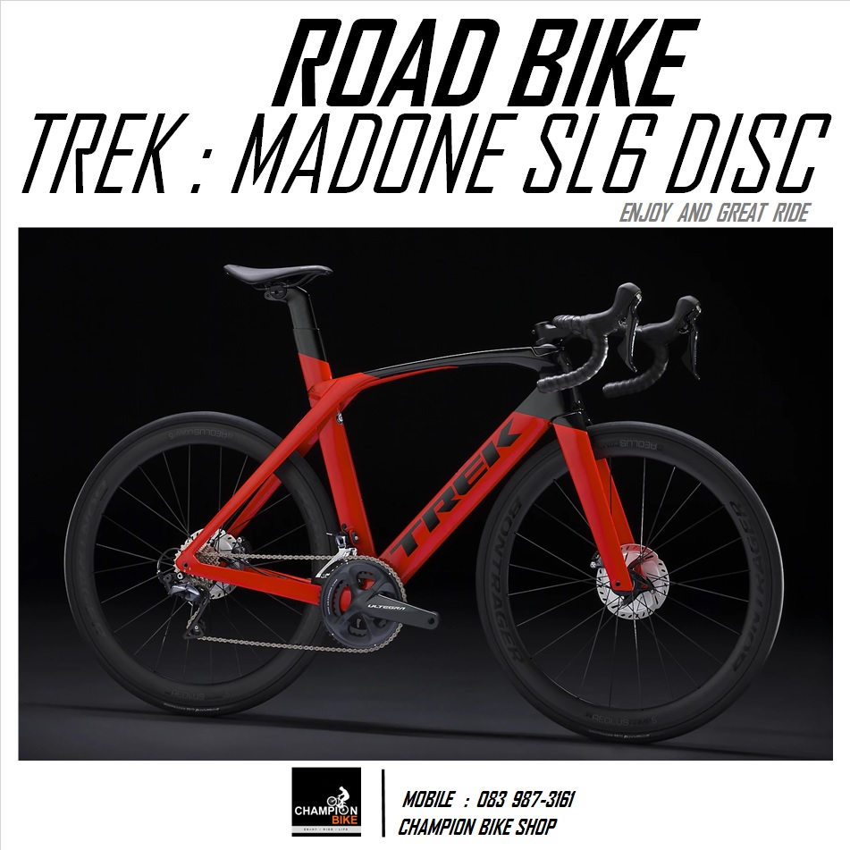 จักรยานเสือหมอบ TREK MADONE SL 6 DISC AERO ROAD BIKE - 2021 สีแดง-ดำ