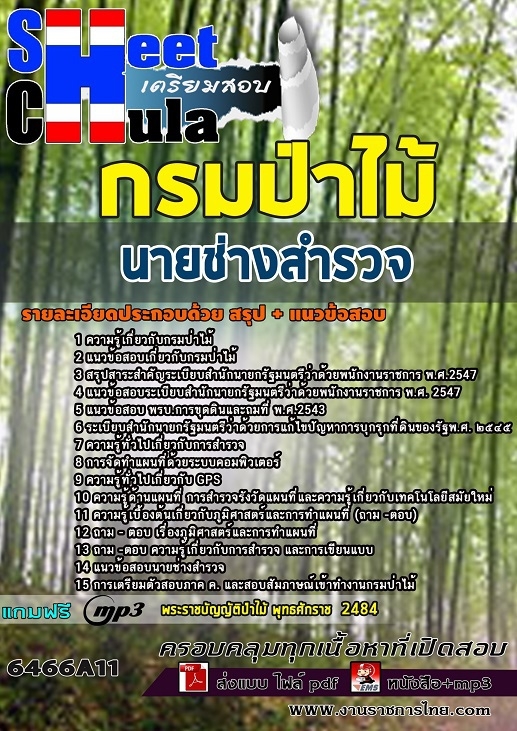 เเนวข้อสอบนายช่างสำรวจ กรมป่าไม้ 2564