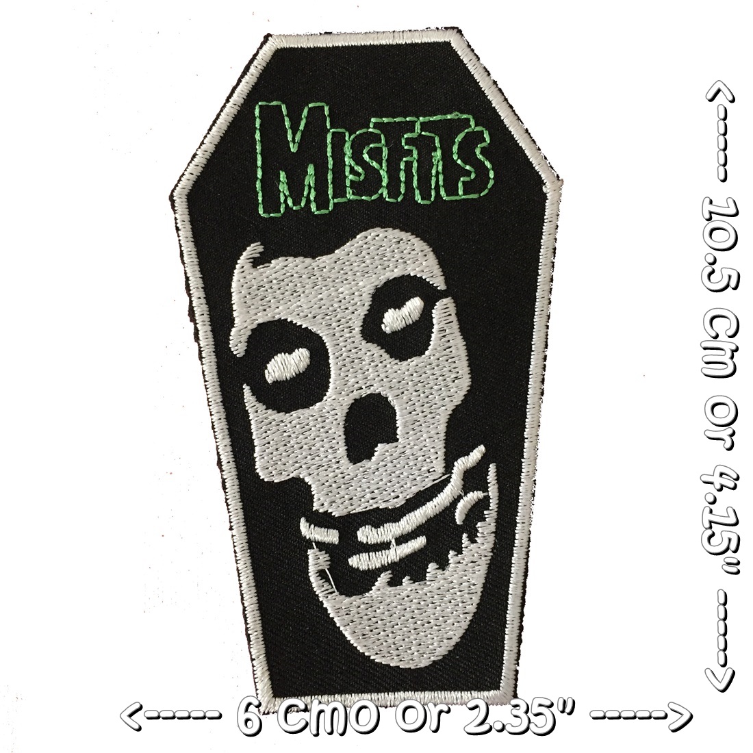 Misfits วงดนตรี ร็อค เฮฟวี่เมทัล พังค์ ตัวรีดแบบปัก อาร์มปัก ตัวรีดติดเสื้อ ตัวรีด ติดกระเป๋า ติดหมวก ติดแจ๊คเก็ต Rock Iron on Embroidered Patch