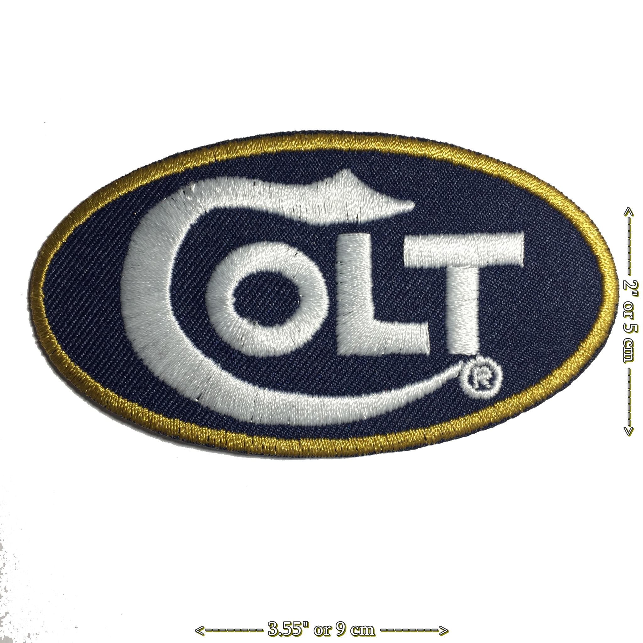Colt ลายยี่ห้อปืน ตัวรีดติดเสื้อ อาร์มรีด อาร์มปัก ตกแต่งเสื้อผ้า หมวก กระเป๋า แจ๊คเก็ตยีนส์ Badge Embroidered Iron on Patch