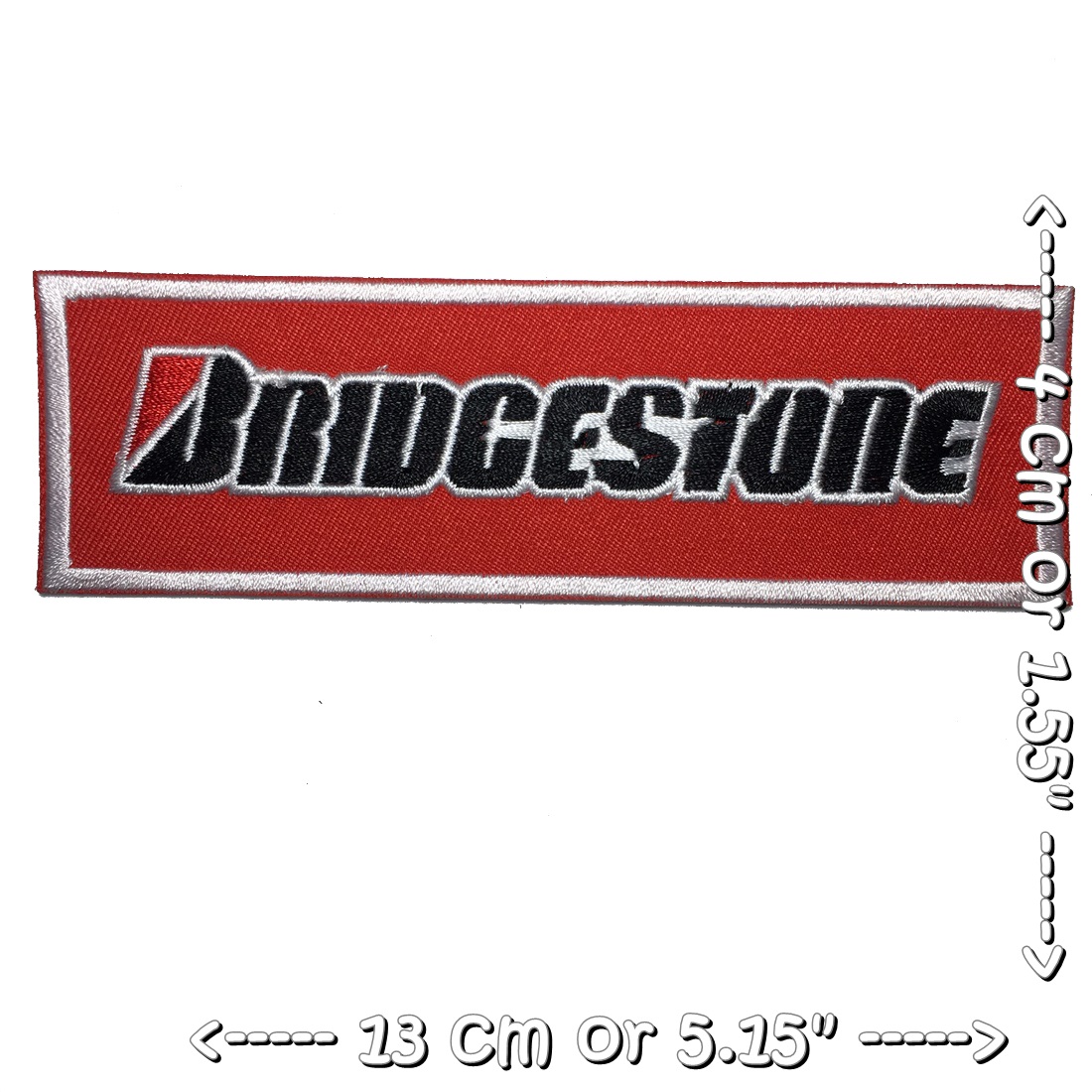 Bridgestone บริจด์สโตน ตัวรีดติดเสื้อ อาร์มรีด อาร์มปัก ตกแต่งเสื้อผ้า หมวก กระเป๋า แจ๊คเก็ตยีนส์ Racing Embroidered Iron on Patch