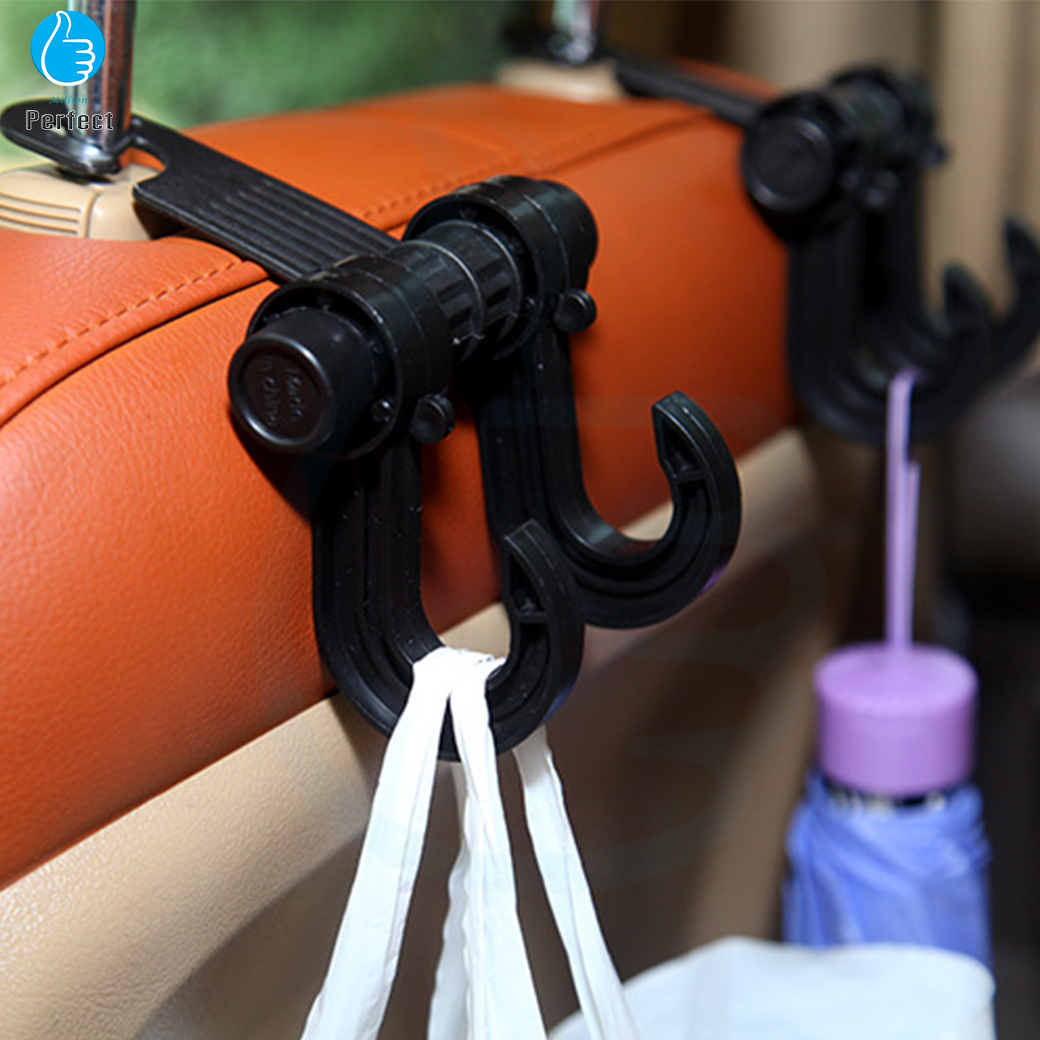 ที่แขวนของในรถ 2 ข้าง ที่แขวนของหลังเบาะรถ ตะขอแขวนของหลังเบาะรถ ตะขอแขวนอเนกประสงค์ รับน้ำหนักได้ถึง 20kg รุ่น HH2