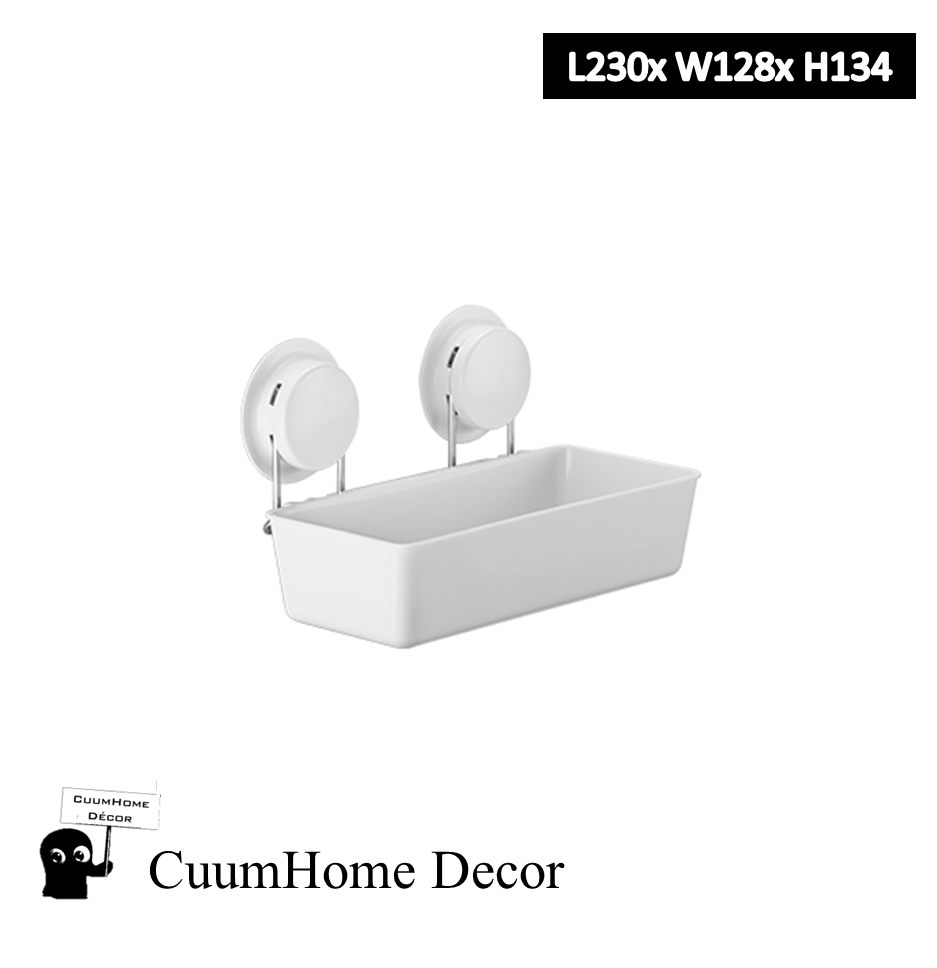 VR-42 ถาดวางพร้อมรูระบายน้ำ ถอดทำความสะอาดได้ ไม่ต้องเจาะผนัง