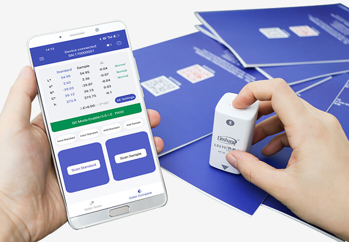 Linshang LS170, Colorimeter for Coating Color Checker, Colorchecker Portable Digital Mobile APP, Pantone Ncs Ral Cmyk 45°/0°cheaper LS170,เครื่องวัดเฉดสี,