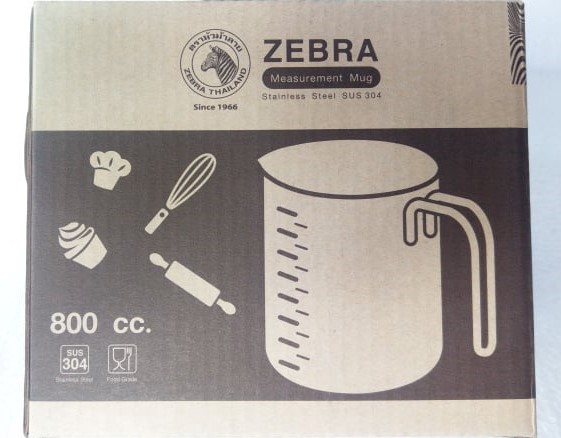 Zebra ถ้วยตวงสแตนเลส 800 ซีซี ตราหัวม้าลาย