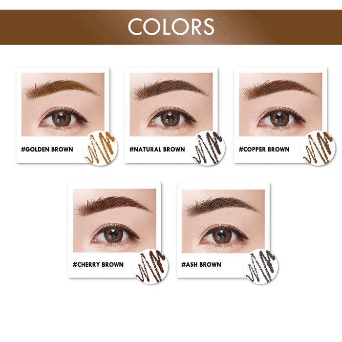 Browit by NongChat Pro Slim Brow Pencil 0.06g #GOLDEN BROWN บราวอิท บาย น้องฉัตร ดินสอเขียนคิ้ว สี Golden Brow -สีน้ำตาลทอง มาพร้อมแปรงปัดคิ้วที่ขนนุ่ม 6 มิติ