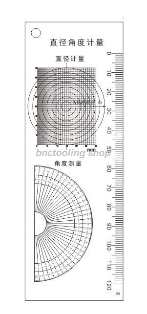 แผ่นใสมาตราฐาน แสดงค่าจุดมาตราฐาน. Dot ruler Point line ruler Stain card Film ruler caliper Defect inspection area ruler R corner fillet.