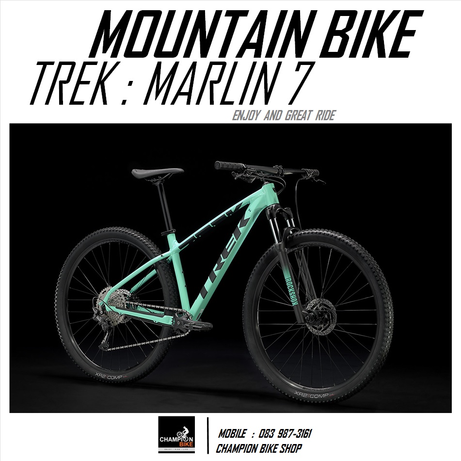 จักรยานเสือภูเขา TREK MARLIN 7 DISC MOUNTAIN BIKE - 2022 สีเขียวมินต์-ดำ