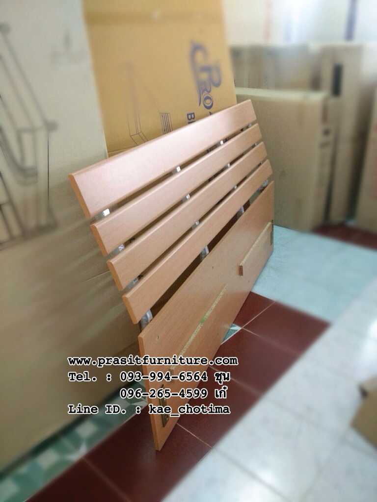 เตียงไม้ระแนงเสริมเหล็ก รุ่น BR01