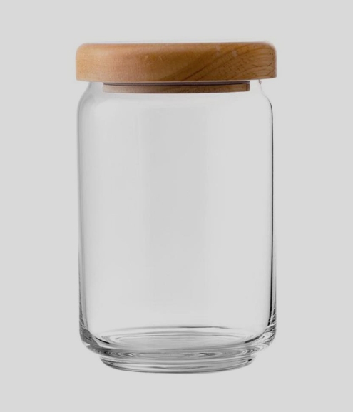 ขวดโหลแก้วฝาดึงไม้ 750 มล. OCEAN GLASS POP JAR