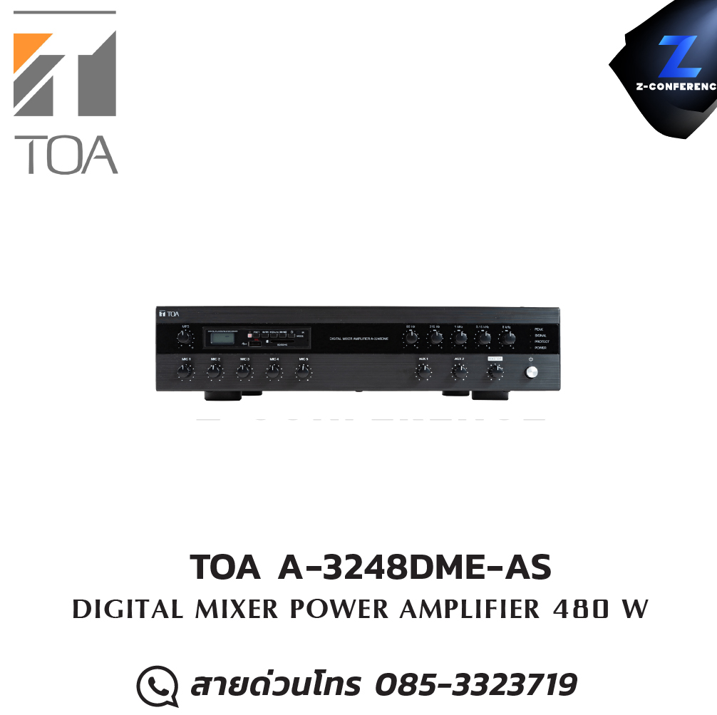 TOA A-3248DME-AS มิกเซอร์แอมป์ มิกเซอร์ , mixer , มิกเครื่องเสียง , มิกเซอร์ดิจิตอล , มิ๊กดิจิตอล , แอมป์ , amplifier, power amp, power amplifier