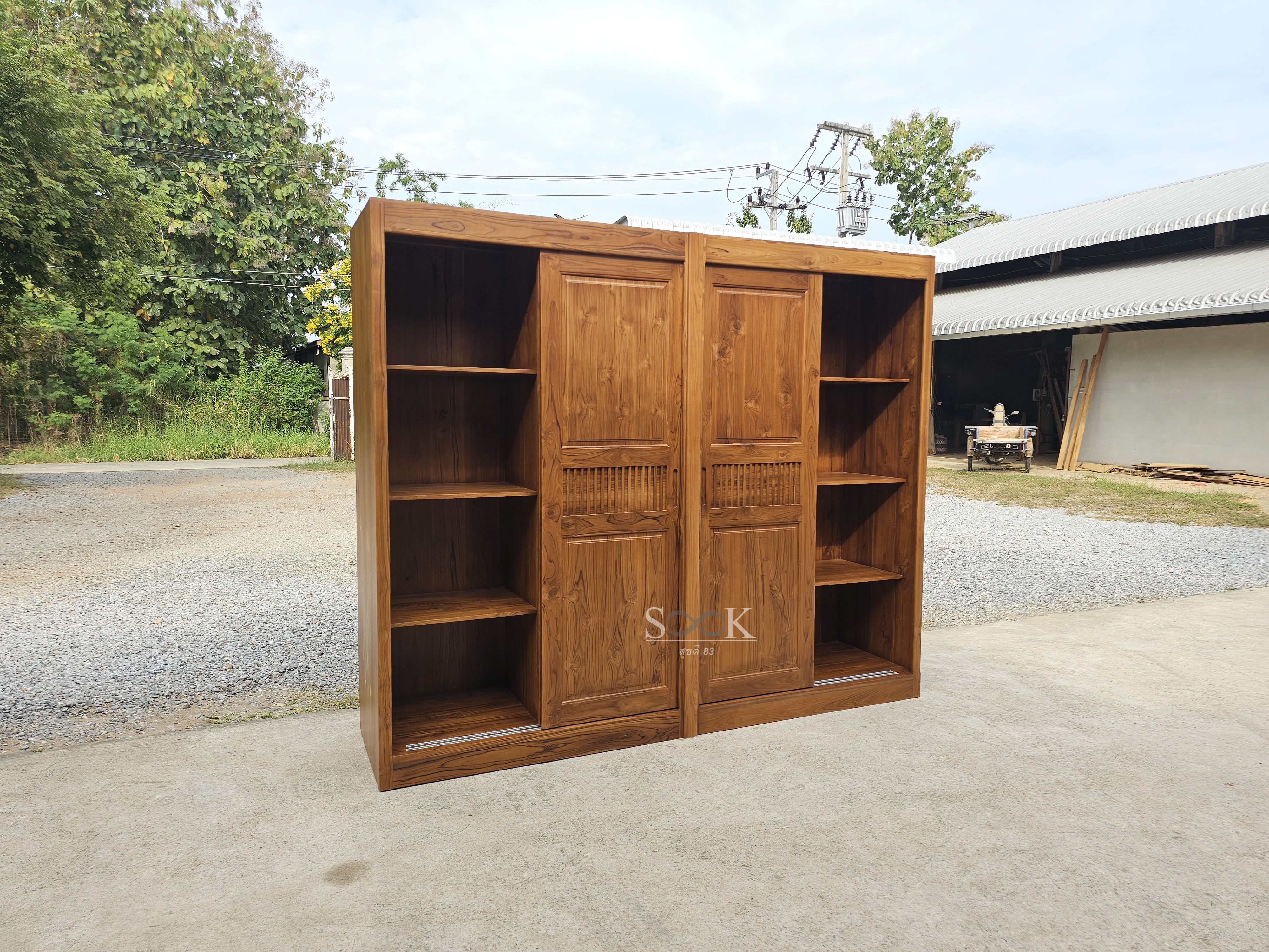 ตู้เสื้อผ้าประกบบานสไลด์โมเดิร์น สูง 1.8 ม.